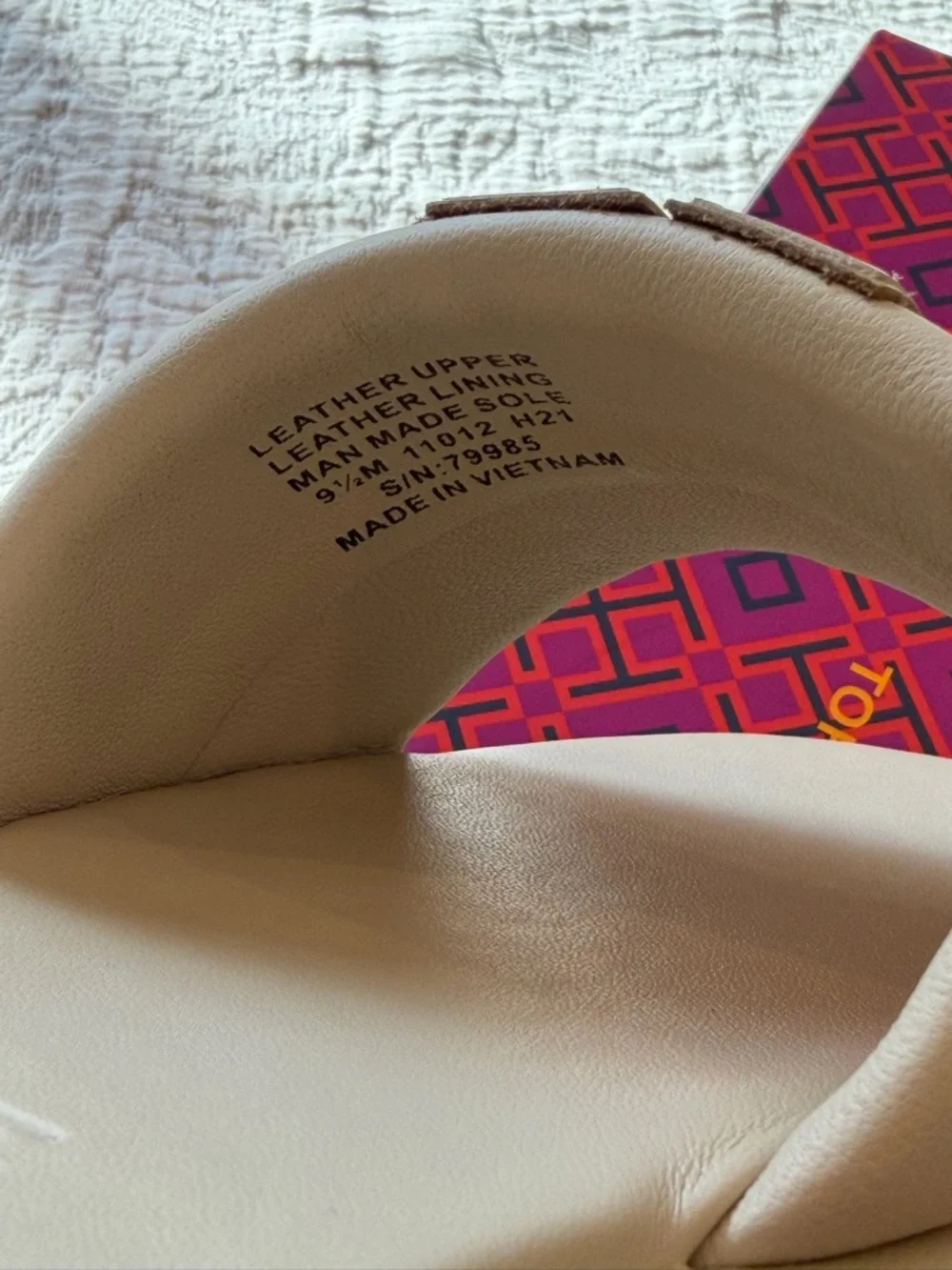 Tory Burch Doublet Sport Slide in Dulce De Leche/Gold - Nappa Leather - Picture 6 of 7